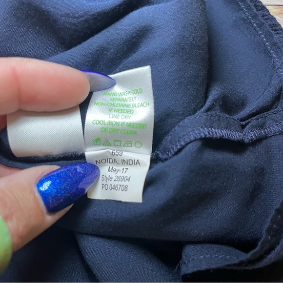 Lilly Pulitzer Navy Blue Joelle Off Shoulder Mini Short Dress Coastal Summer - Picture 5 of 15